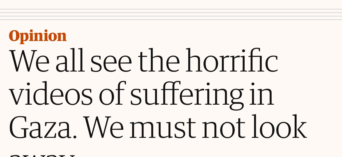We all see the horrific videos of suffering in Gaza. We must not look away V (formerly Eve Ensler) The Guardian